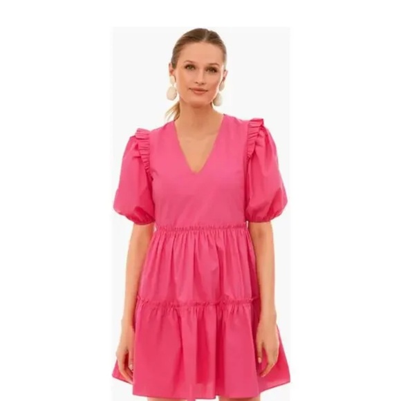 TUCKERNUCK Hyacinth House Fuchsia Pascale Mini Dress Small - Picture 2 of 8